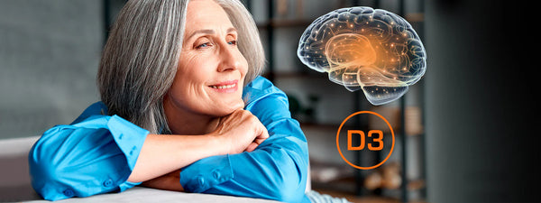 Illustration representing Vitamin D and brain health in the context of dementia research